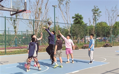 体育公园展新颜 市民健身好去处