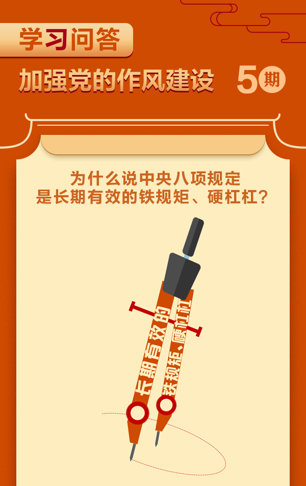 学习问答•加强党的作风建设⑤为什么说中央八项规定是长期有效的铁规矩、硬杠杠？