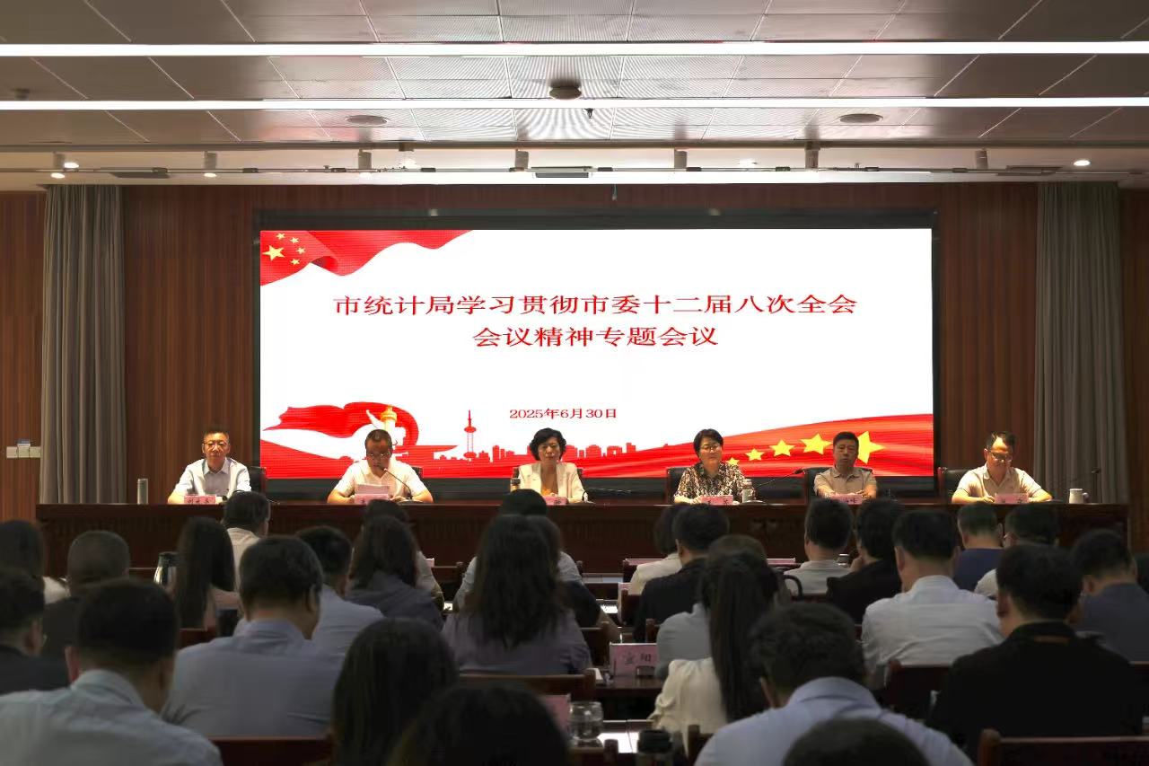 市统计局传达学习市委十二届八次全会精神