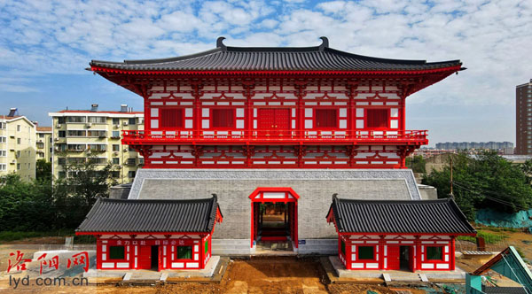 玄武门遗址保护展示工程城楼主体建设完成