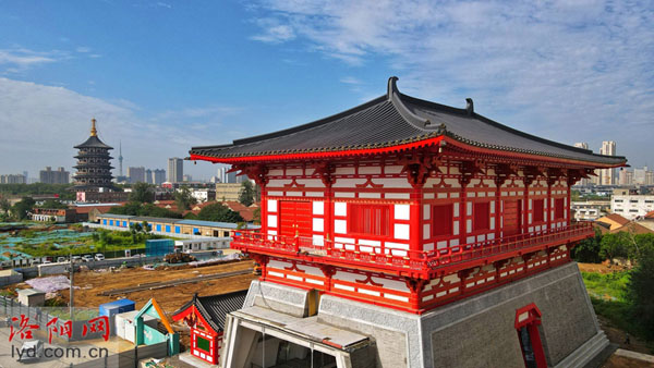 玄武门遗址保护展示工程城楼主体建设完成