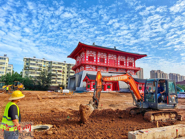 玄武门遗址保护展示工程城楼主体建设完成