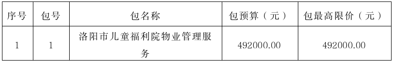 洛阳市儿童福利院物业管理服务竞争性磋商公告 洛阳市儿童福利院物业管理服务竞争性磋商公告