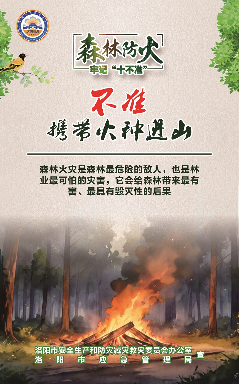 洛阳应急“安全攻略”：森林防火牢记“十不准”