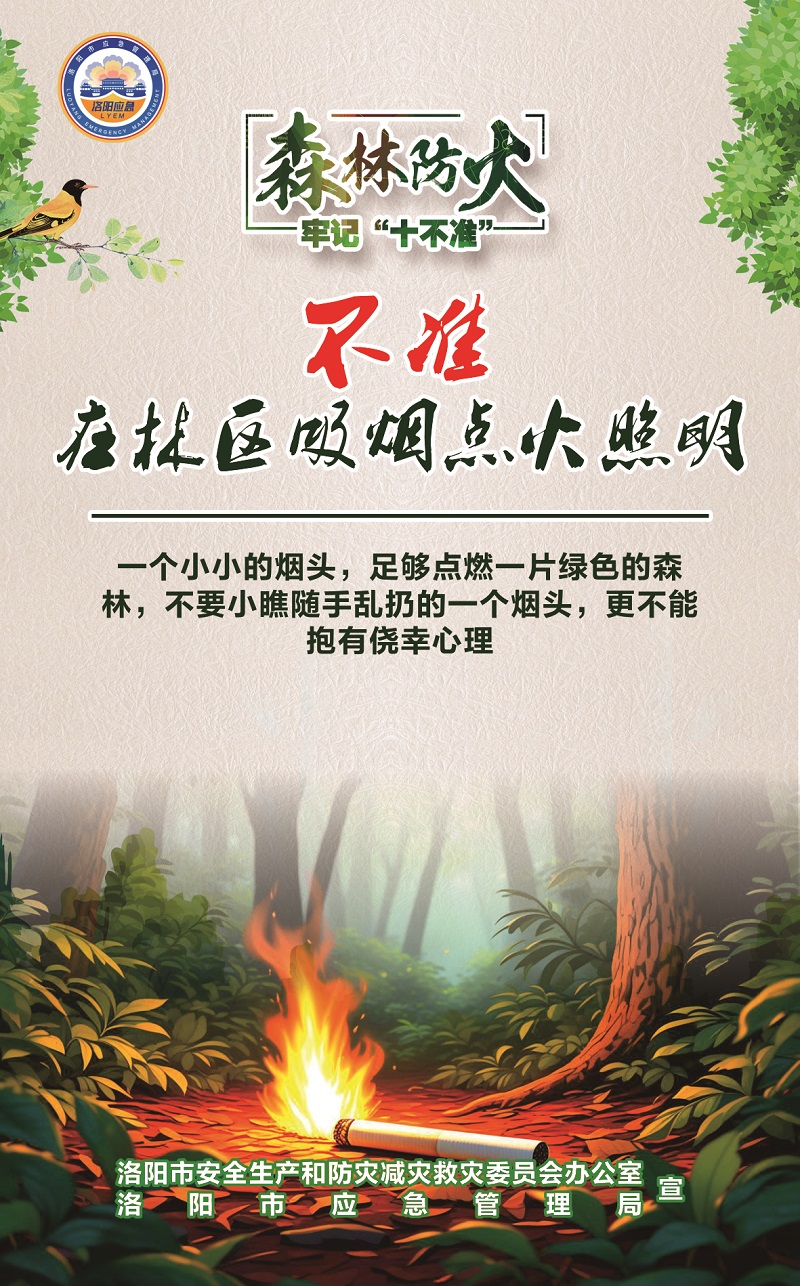 洛阳应急“安全攻略”：森林防火牢记“十不准”