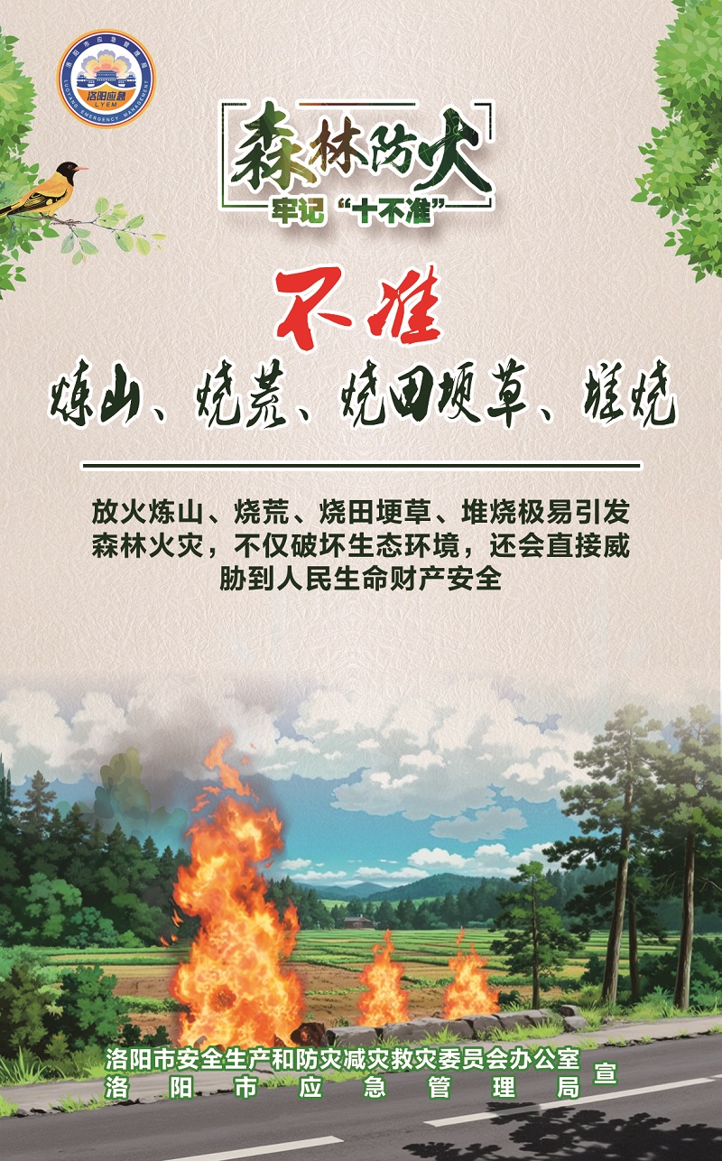 洛阳应急“安全攻略”：森林防火牢记“十不准”