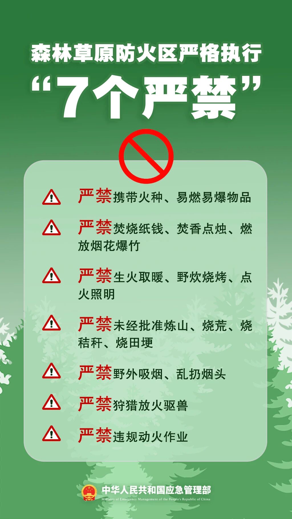 洛阳应急安全攻略：森林防灭火“7个严禁”“6个要”